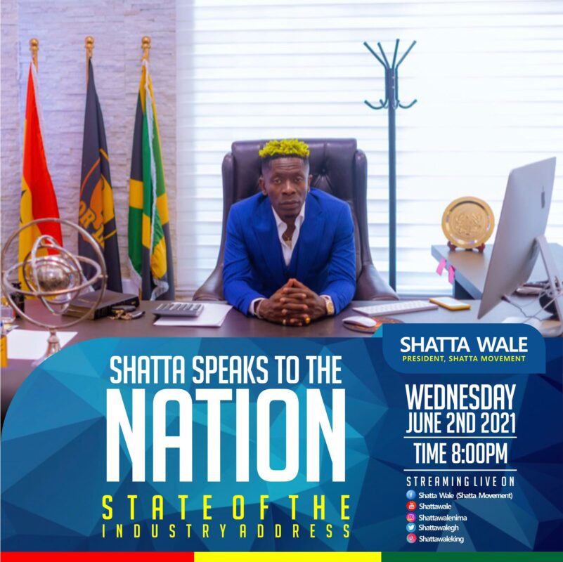 Shatta Wale Set To Address The Nation On Wednesday