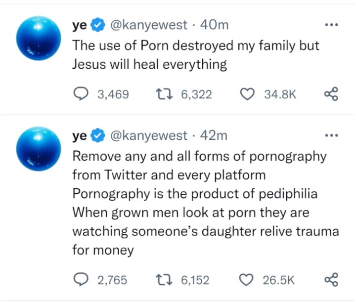 "P0rn Destroyed My family" - Kanye West Cries Out