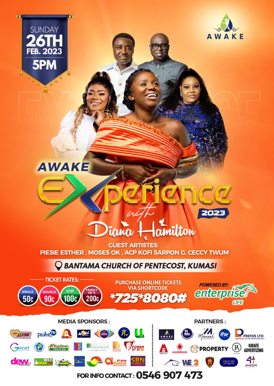 Diana Hamilton To Storm Accra, Kumasi With "Awake Experience"